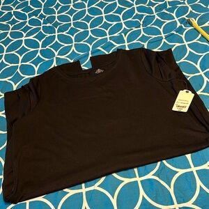 St John’s Bay, NWT, XL black T-shirt dress. Please see pics for measurements